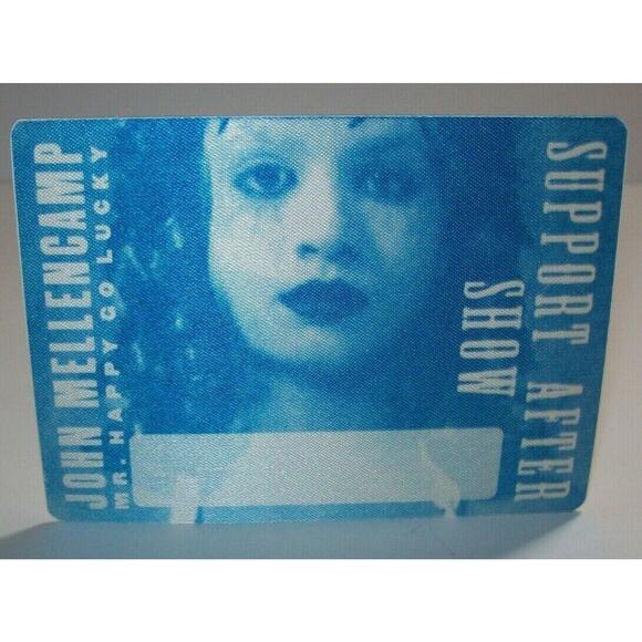 John Mellencamp Backstage Pass Mr Happy Go Lucky Tour Original 1996 Blue Cougar - Picture 2 of 2